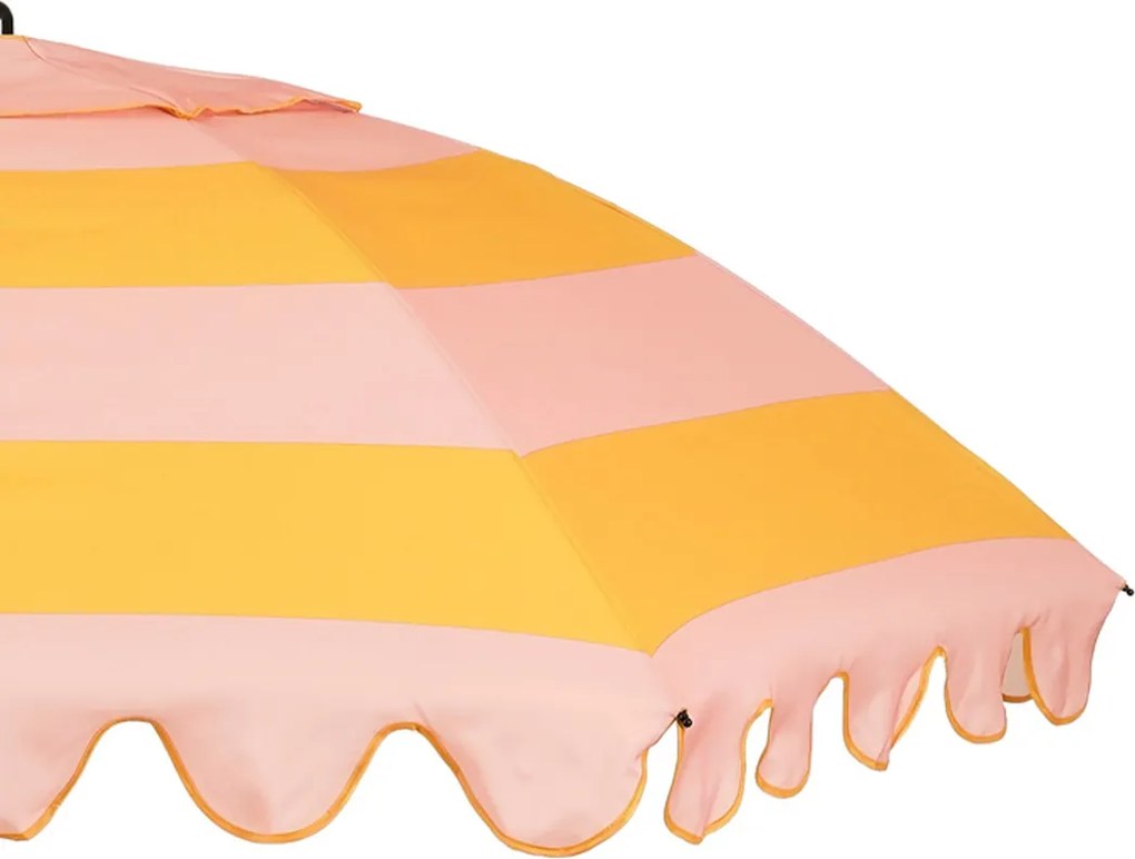 Edelman Jessy stokparasol streep geel - Ø197 x 238 cm