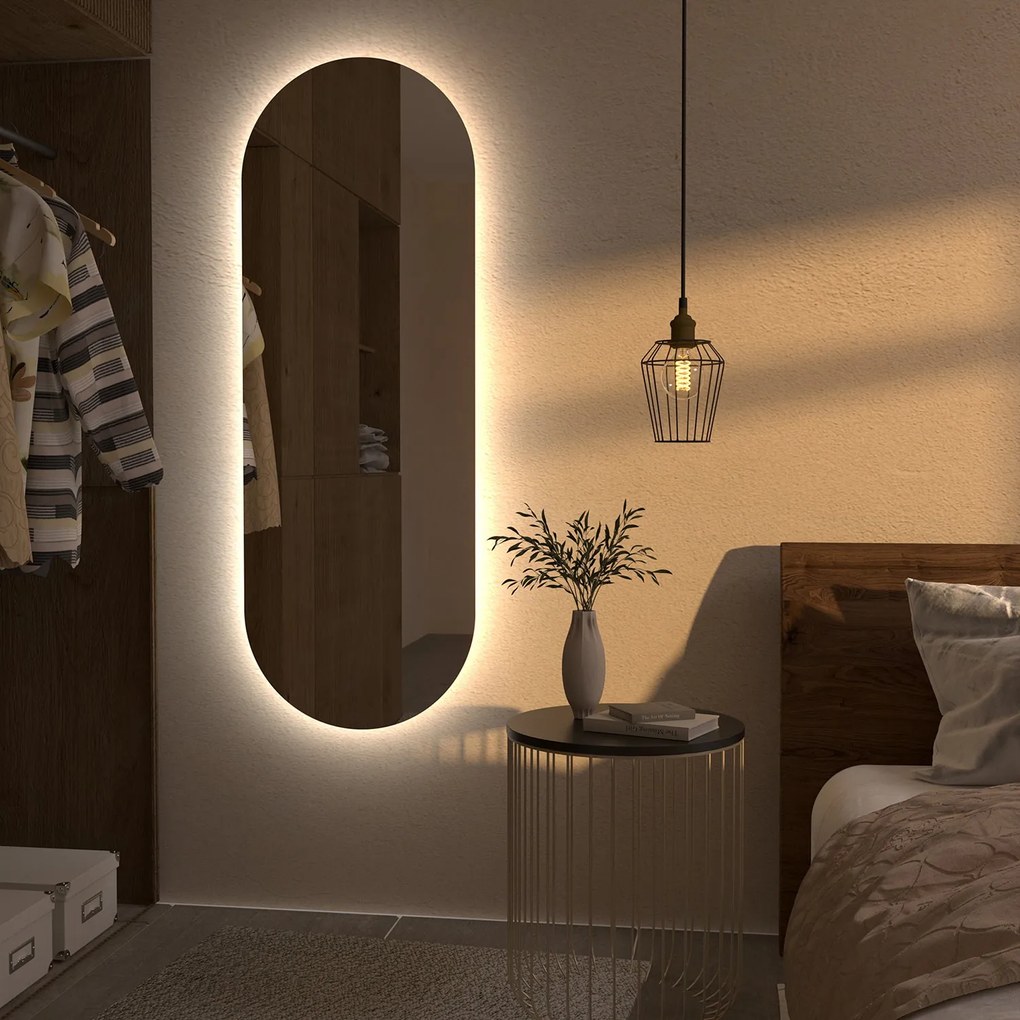 Capsulevormige spiegel met LED-verlichting G3