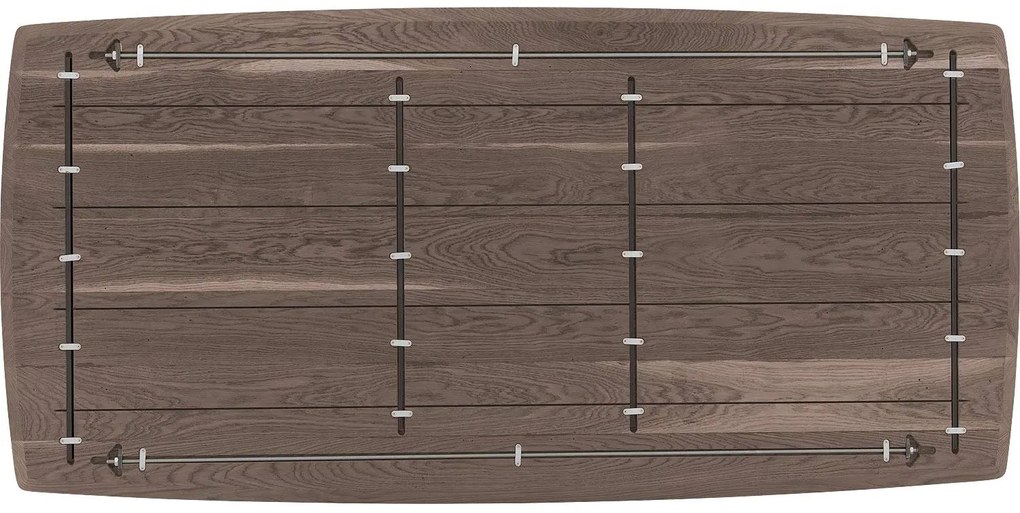 Goossens Excellent Eettafel Uniek, Semi rechthoekig 200 x 100 cm