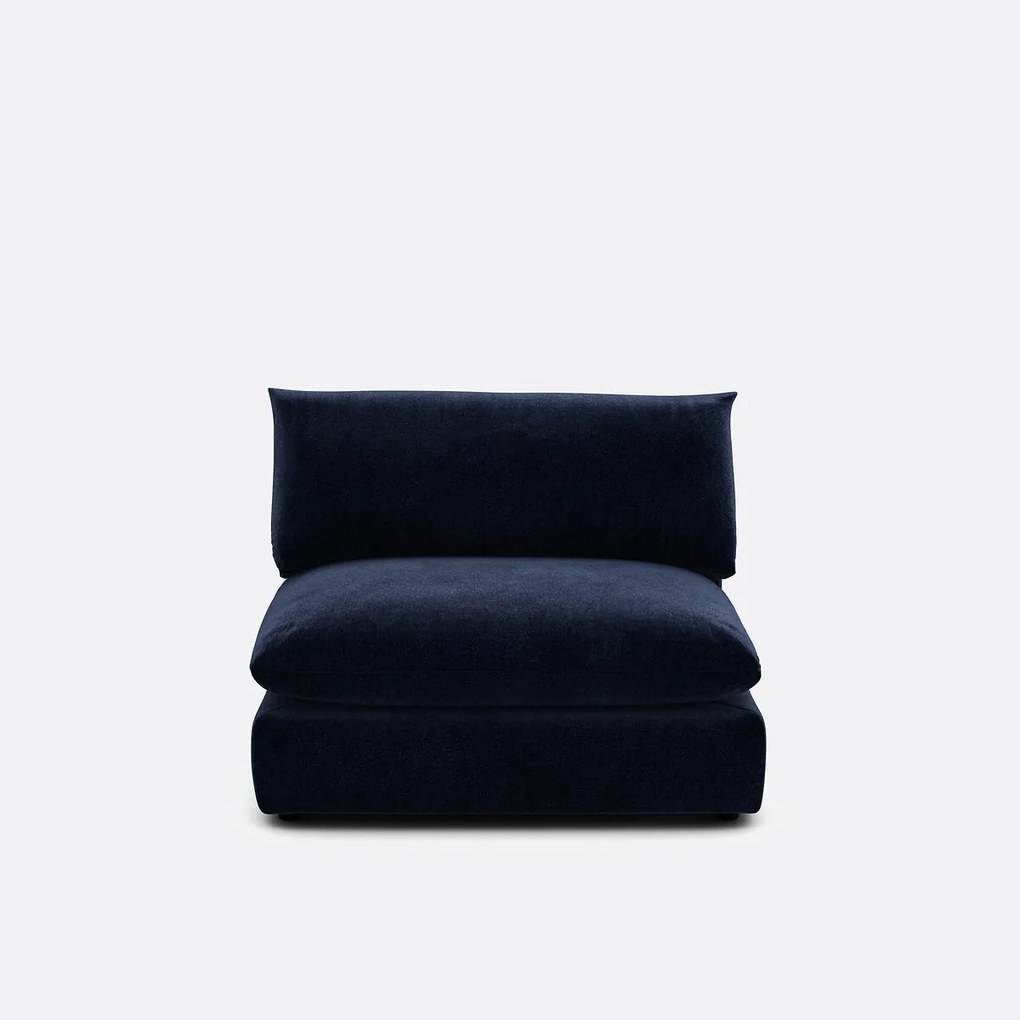Fauteuil voor modulaire zitbank, in gemêleerd polyester, Malo