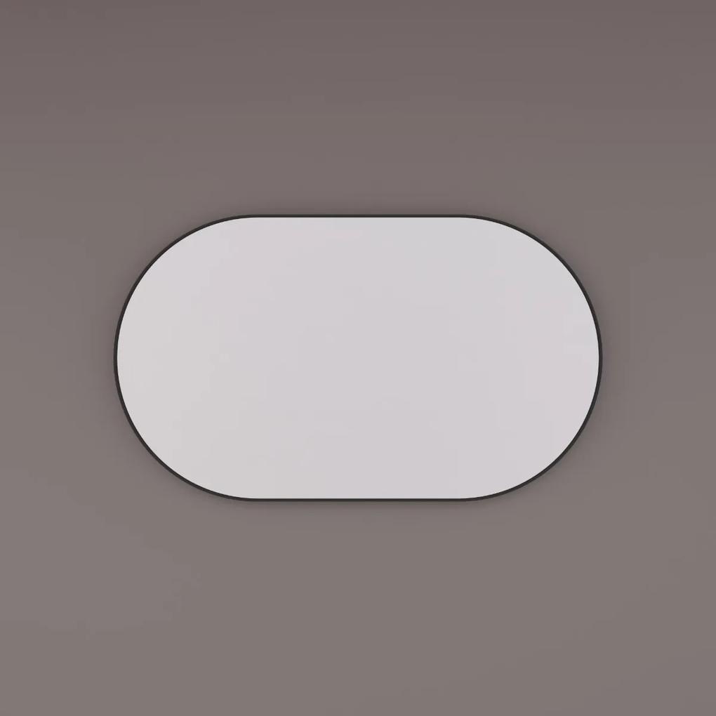 Hipp Design 8600 ovale zwarte spiegel 80x40cm