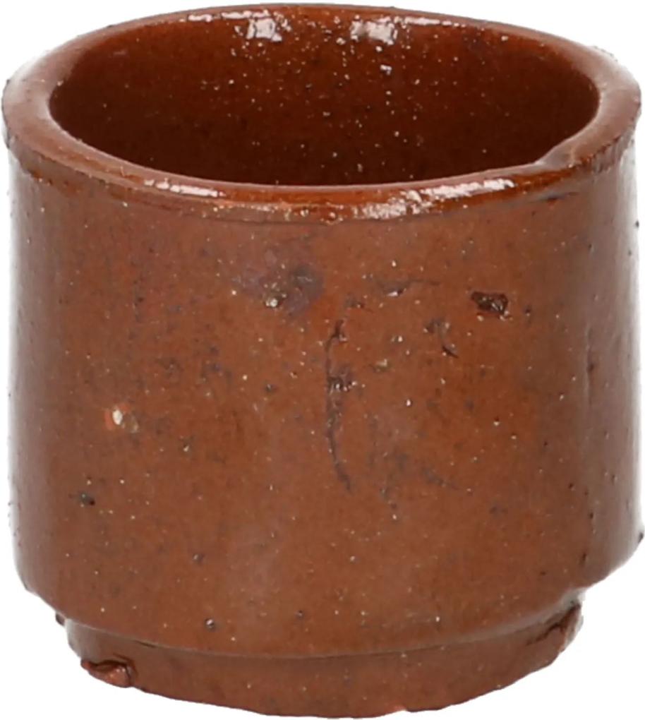 Bloempot vintage, terracotta, Ø 7 x 6,5 cm