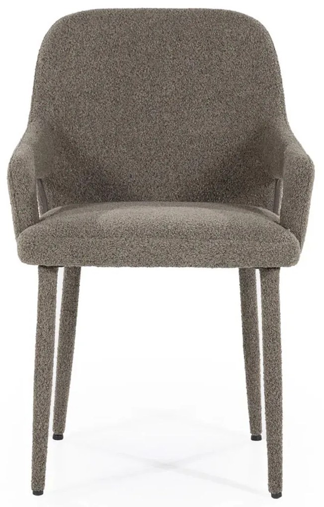 By-Boo Fika Scandinavische Eetkamerstoel Met Armleuning Bruin