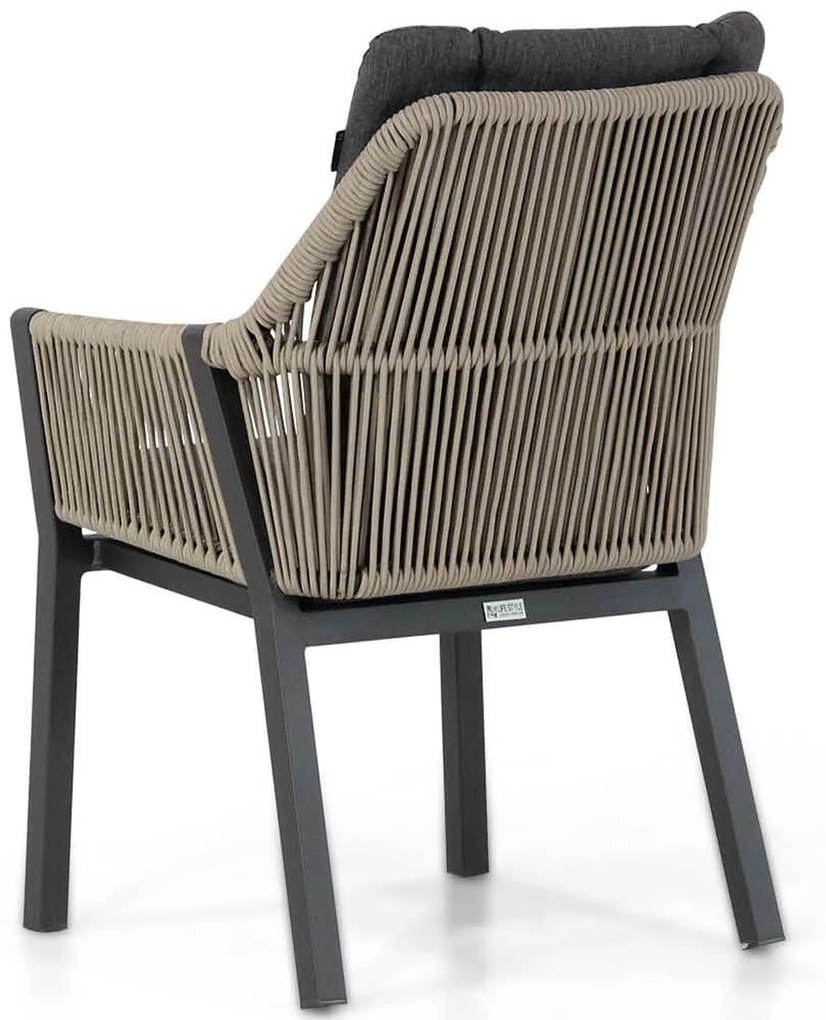 Tuinset 4 personen 90 cm Aluminium/rope Taupe Lifestyle Garden Furniture Verona/Mateo