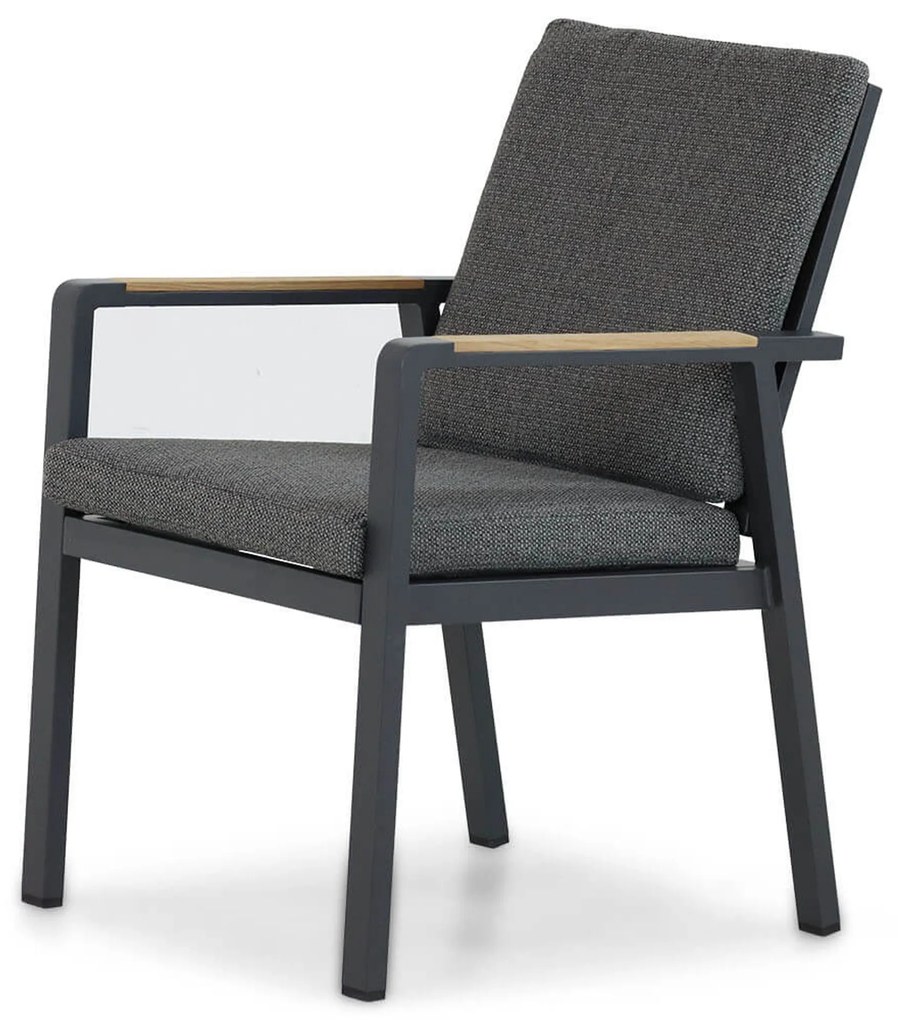 Tuinset 4 personen 180 cm Aluminium/teak Grijs Lifestyle Garden Furniture Marseille/Riviera