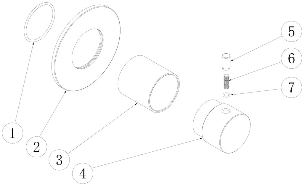 Mueller Round stopkraan compleet mat zwart