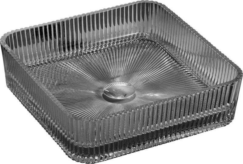 Mexen Nira glazen opbouw waskom 39 x 39 cm, zwart - 24203970