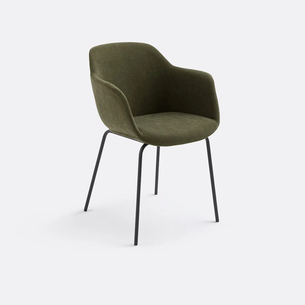 Tafelstoel in structuurstof Halva