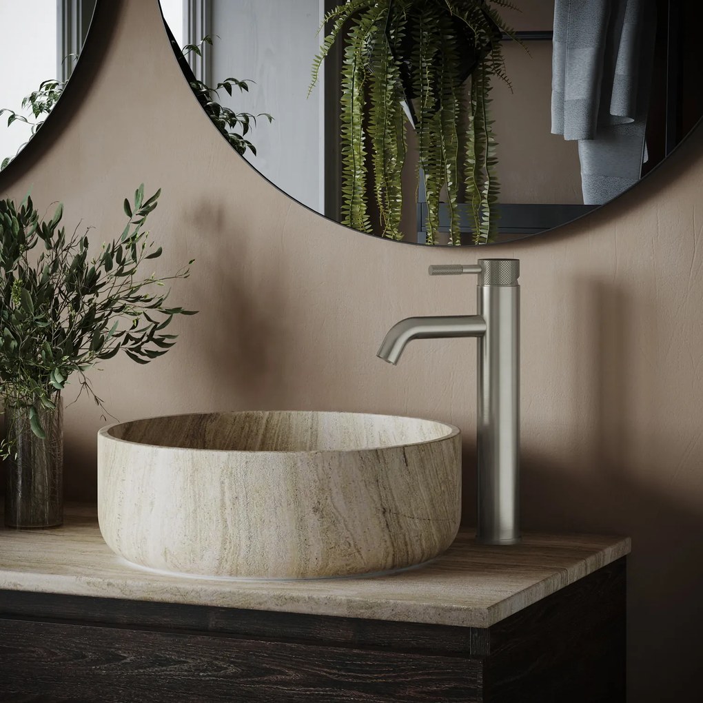 Saniclear Plus Curved hoge wastafelkraan RVS