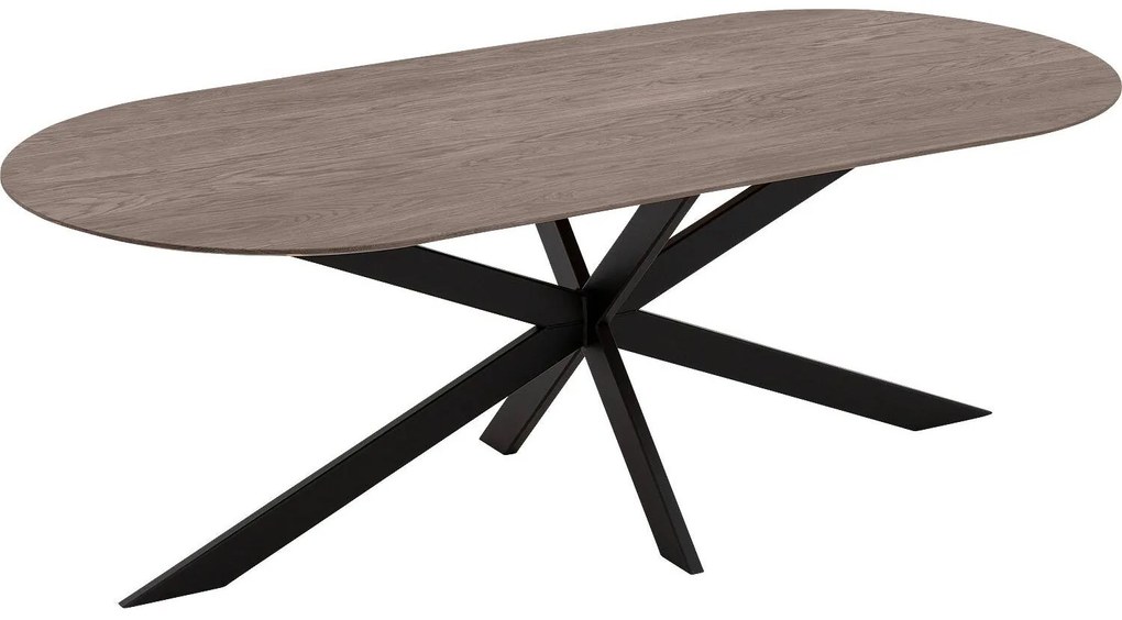 Goossens Excellent Eettafel Uniek, Semi rond 240 x 100 cm