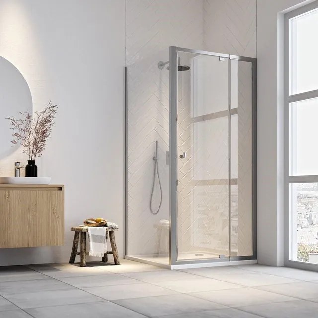 Sealskin Hooked draaideur 100x100cm met zijwand 6mm veiligheidsglas chroom CCX161006265100