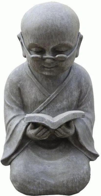 Tuinbeeld Shaolin 525 Monnik met boek