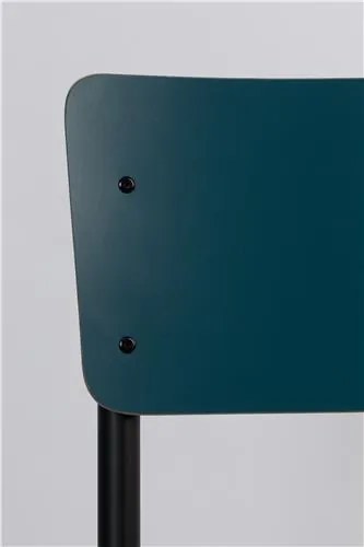Zuiver Back To School Mat Eetkamerstoel - Petrol - Set Van 2