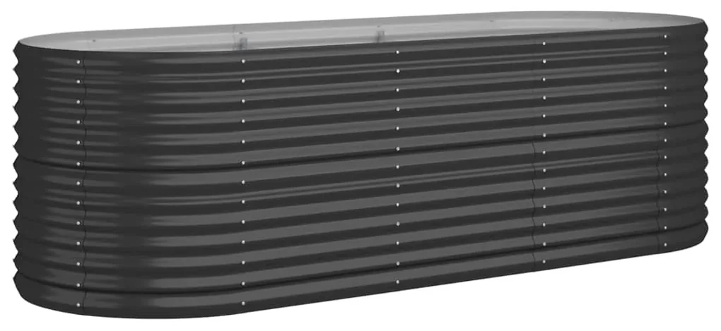 vidaXL Plantenbak 224x80x68 cm gepoedercoat staal antracietkleurig