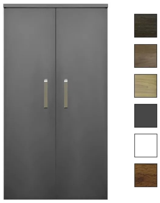 Sanicare kolomkast met luxe chromen greep 67x160x32cm antraciet