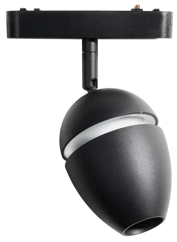 Moderne spot zwart voor railsysteem 1-fase incl. LED - Magnetic Eggy