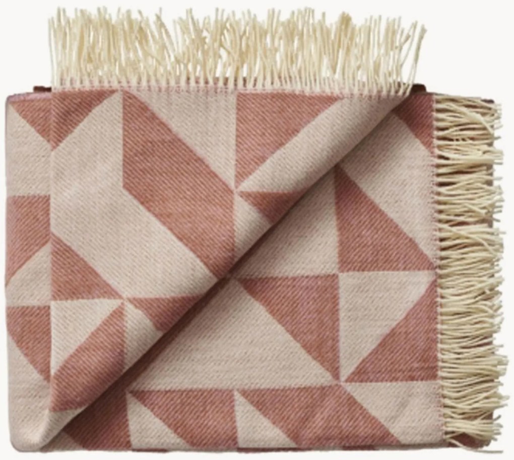Wollen plaid Twist met franjes