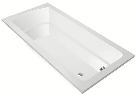 Xenz Bodysize Ligbad - 190x90x48 - afvoer uiteinde - acryl - wit 6975-01