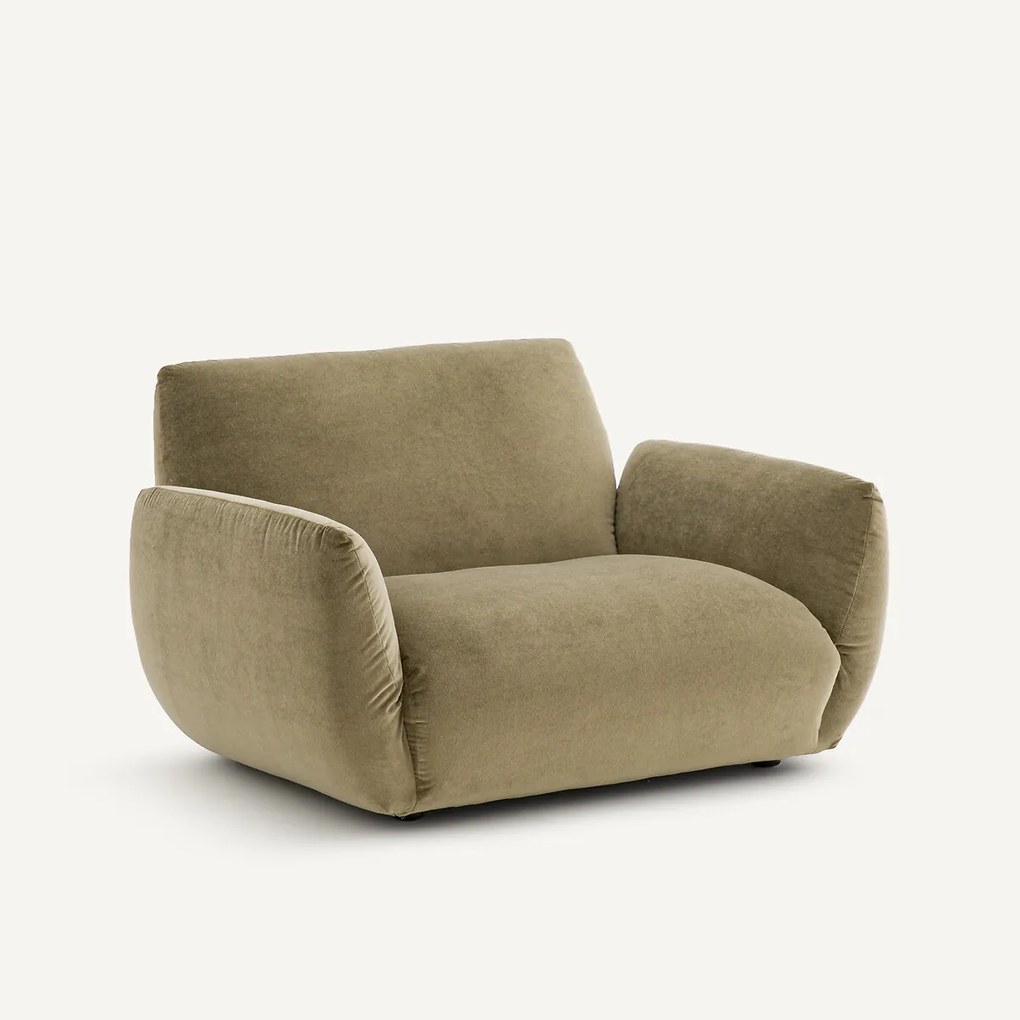 Fauteuil van linnen fluweel, SPOGANO
