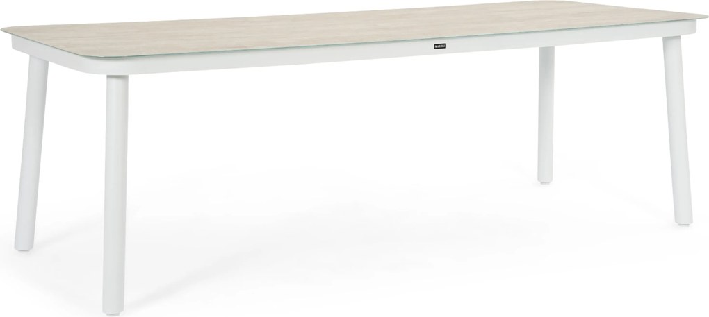 Dining Tuintafel rechthoekig 220x90 cm Wit Tavona