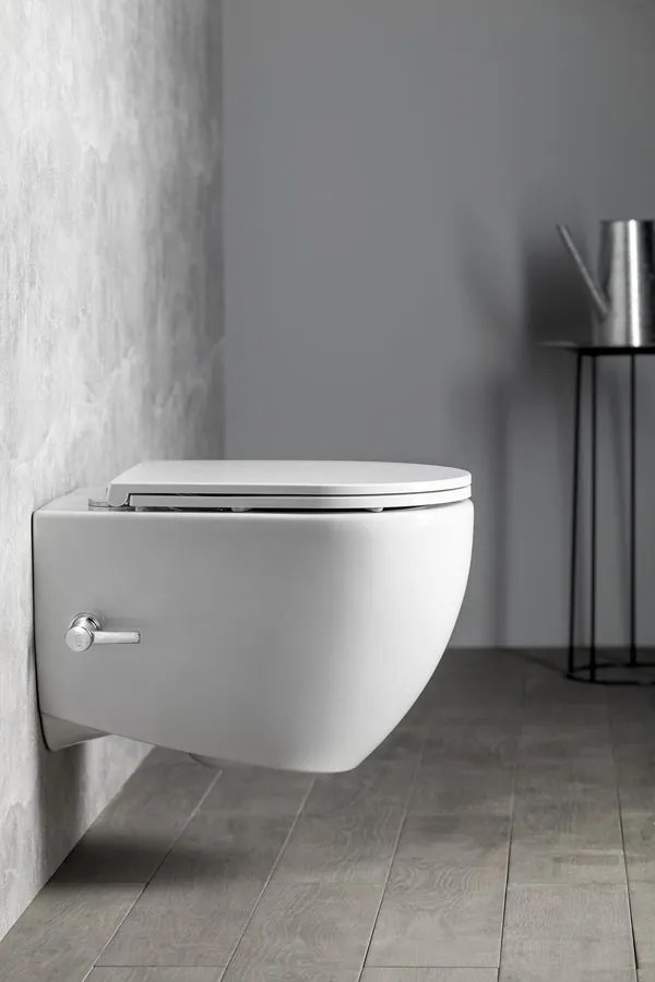 Sapho Infinity hangend toilet met bidetdouche 36x53cm wit