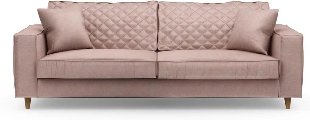 Rivièra Maison - Kendall Sofa 3,5 Seater, velvet, blossom - Kleur: roze