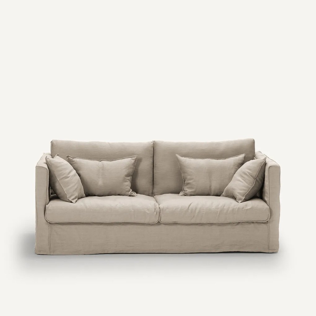 Bankhoes in gekreukt linnen, Camille