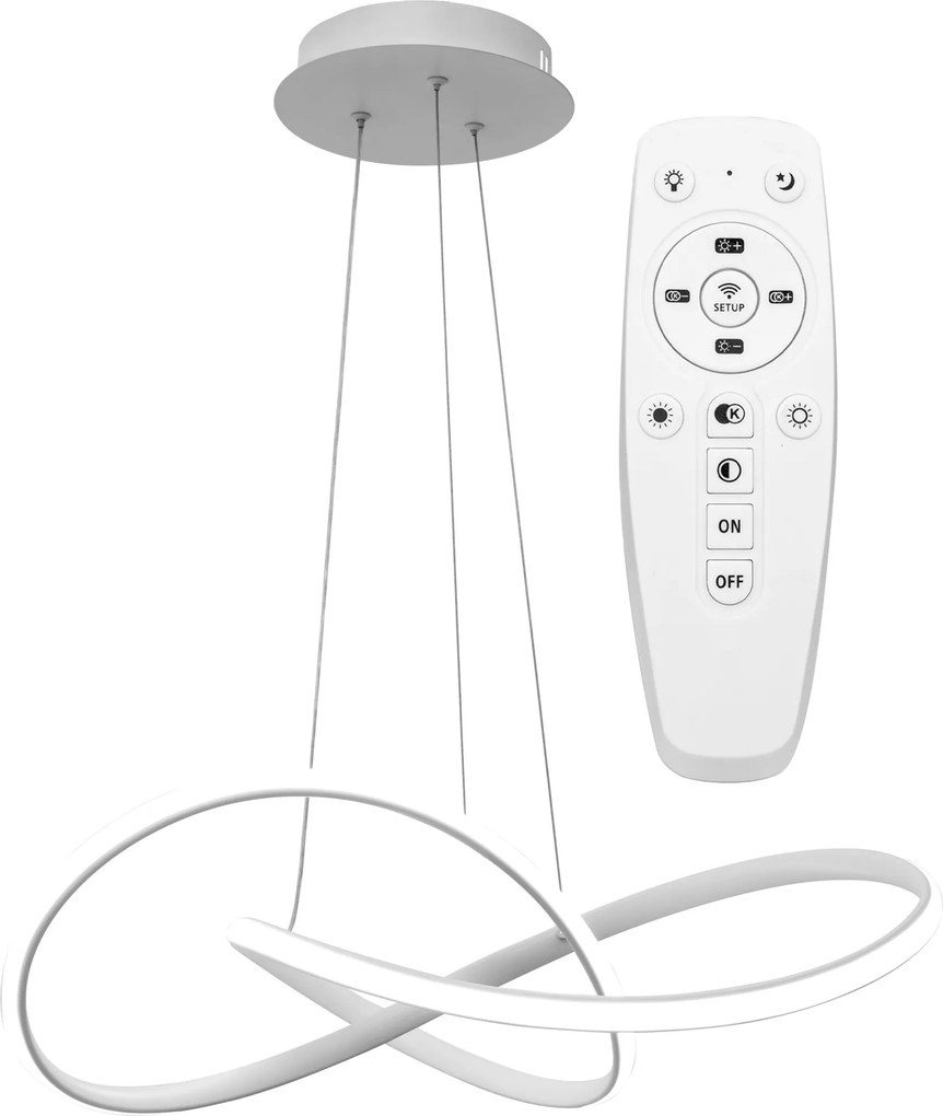 Hangring Plafondlamp Modern LED Afstandsbediening APP396-CP Wit