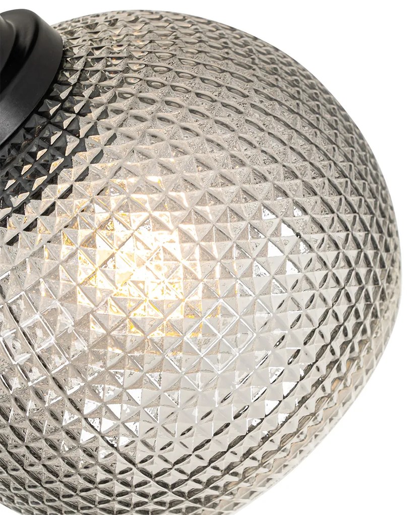 Design Spot / Opbouwspot / Plafondspot zwart met smoke glas - Chico Design E27 rond Binnenverlichting Lamp