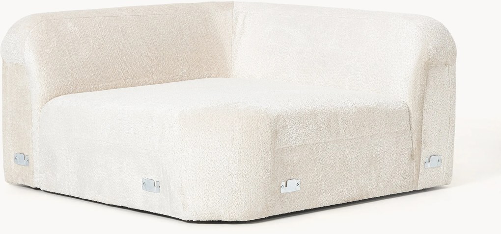 Afgeronde hoekmodule Wolke van teddy-bouclé
