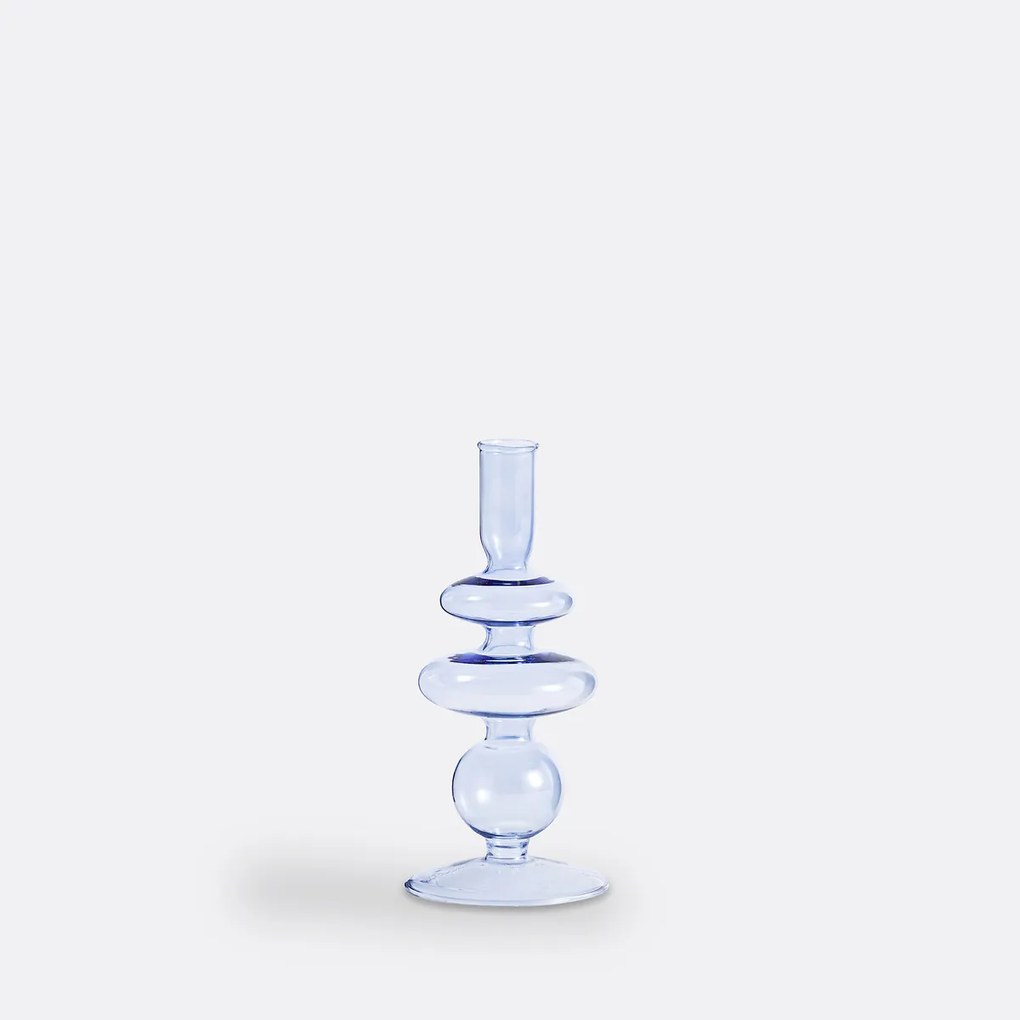 Kandelaar in glas H20 cm, Chilava