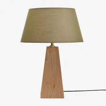 Tafellamp In Taraua Mangohout Mangohout & Saliegroen Ø40 Cm Monaco - Sklum