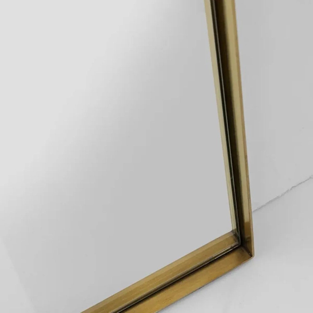Grote Arch Spiegel Messing - 80x190cm