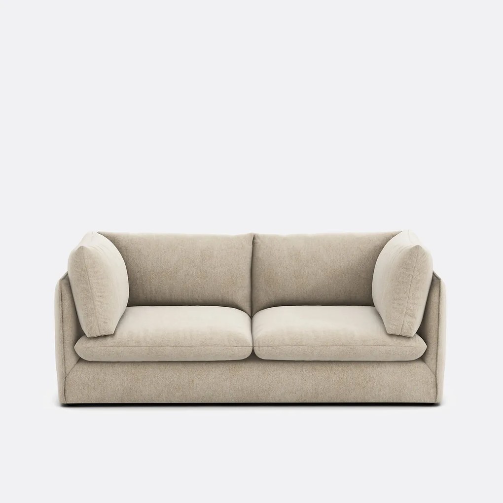 3-zits rechte bank in gevlekt polyester, MALO