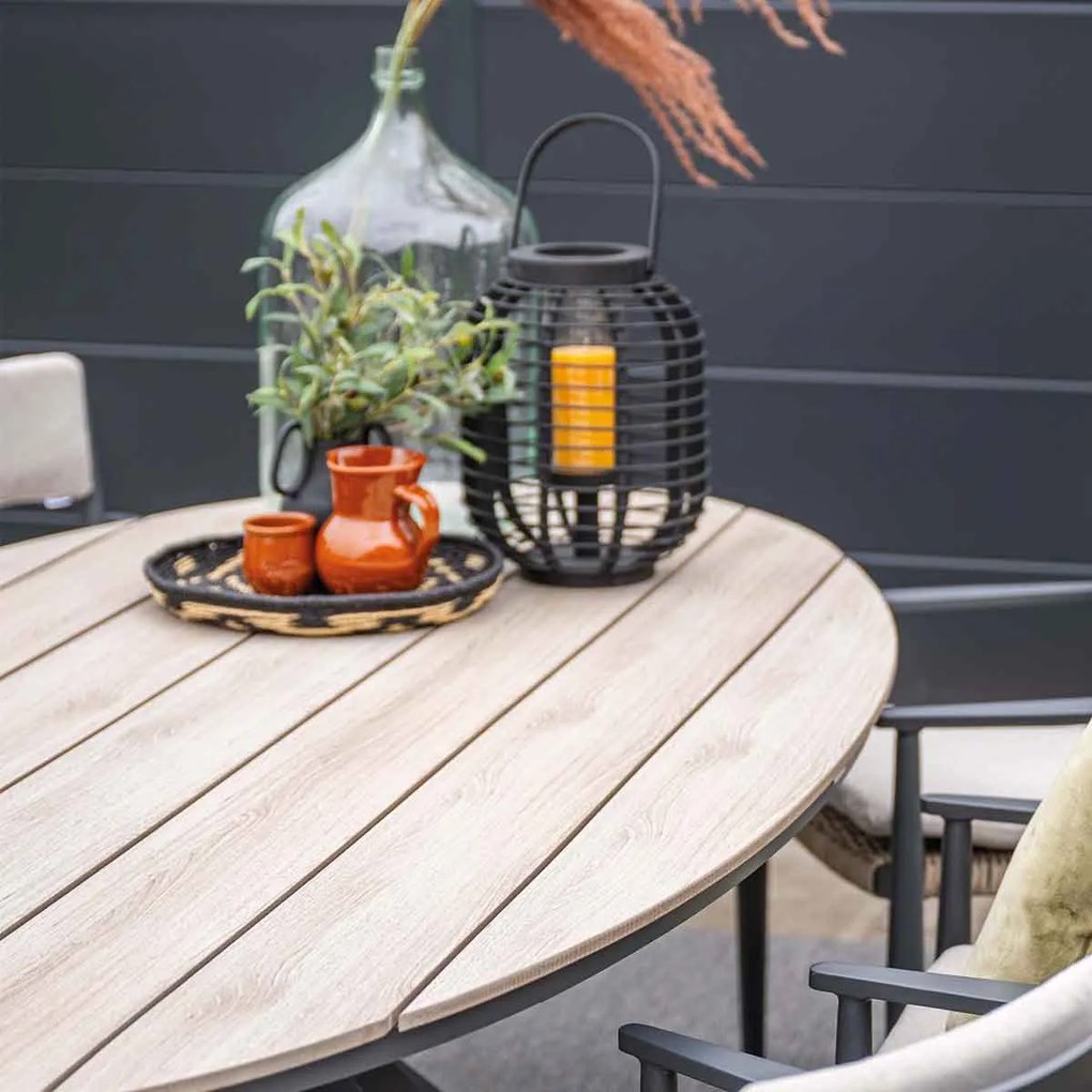 Garden Impressions Tineo tuinset 7-delig - Tulli tuintafel 220x115xH75 cm - light teak vironwood