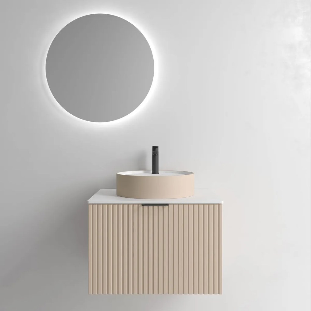 Muebles Raya onderkast ribbelfront 60cm met 1 softclose lade macchiato