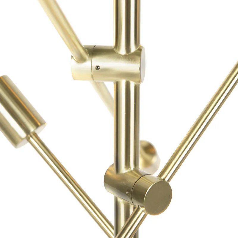 Art Deco hanglamp messing 6-lichts - Sydney