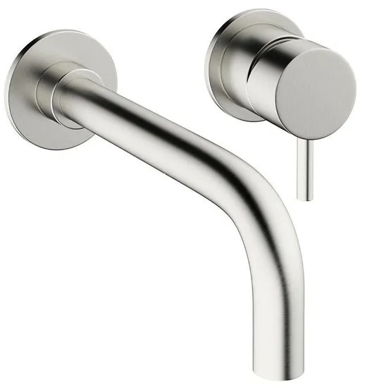 Crosswater MPRO inbouw wastafelkraan met inbouwdeel en 14cm en 22cm uitloop RVS 2x sw84108/sw108529