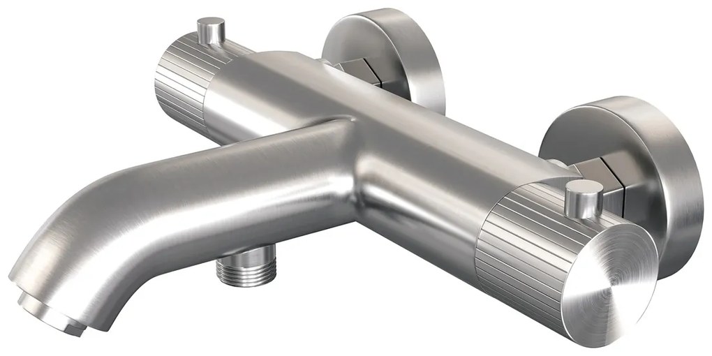 Brauer Stripe thermostatische badkraan RVS geborsteld PVD