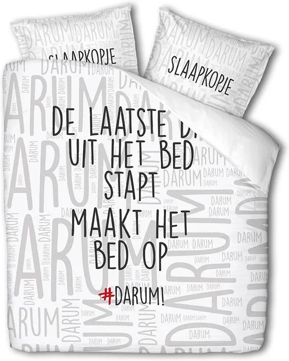 #DARUM! #DARUM! Laatste uit Bed! - Wit 1-persoons (140 x 240 cm + 1 kussensloop) Dekbedovertrek