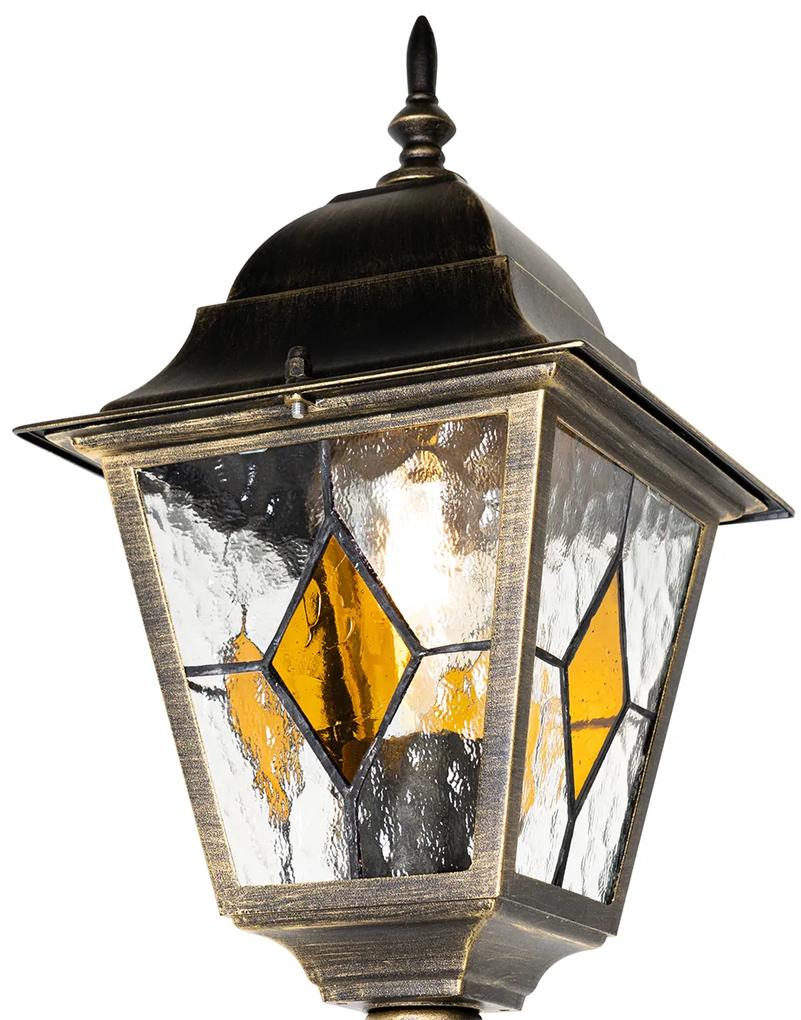 Vintage buiten lantaarn antiek goud 240 cm 2-lichts - Antigua Klassiek / Antiek E27 IP44 Buitenverlichting