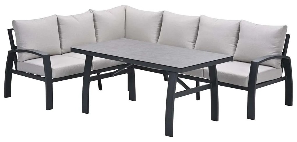 Garden Impressions Cameron lounge dining set 3-delig links - desert sand