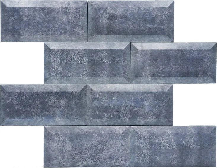 Zelfklevende Mozaïektegels Metaal | Subway 3D Blauwgrijs | 30,5×30,5 cm | Keuken, Bad & WC