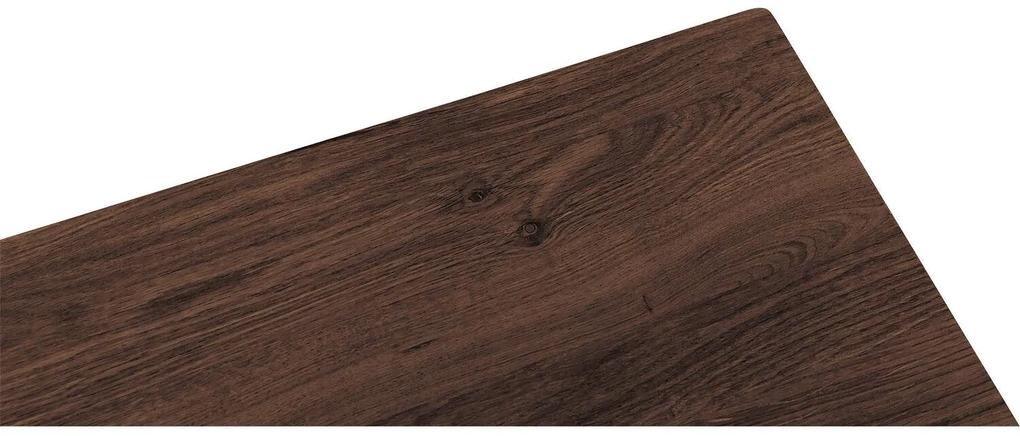 Goossens Bijzettafel Tangel, hout eiken donker bruin, stijlvol landelijk, 43 x 65 x 32 cm
