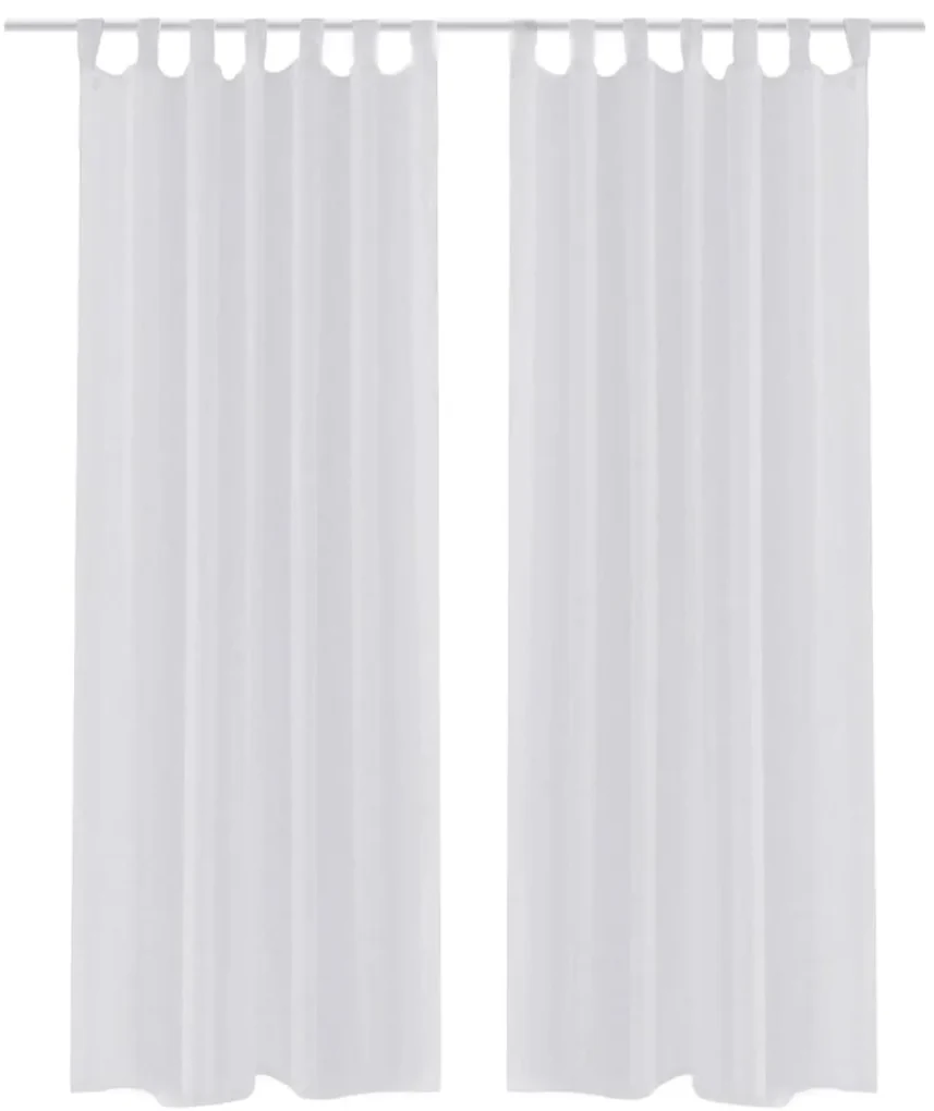 vidaXL Witte Vitrage 140 x 225 cm 2 stuks