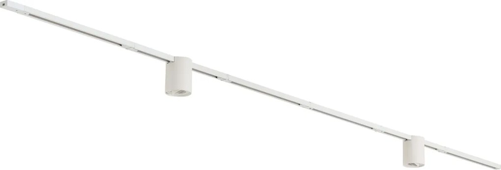 Modern railsysteem wit met 2 spots 1-fase - Iconic Rondoo Up