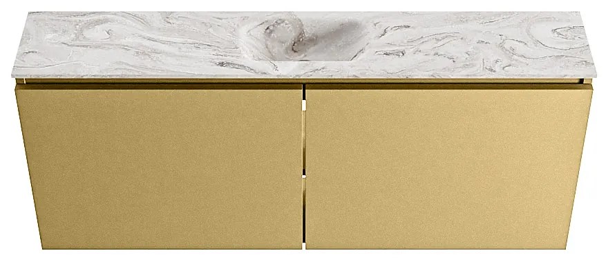 Mondiaz Ture DLux toiletmeubel 120cm oro met wastafel glace midden zonder kraangat