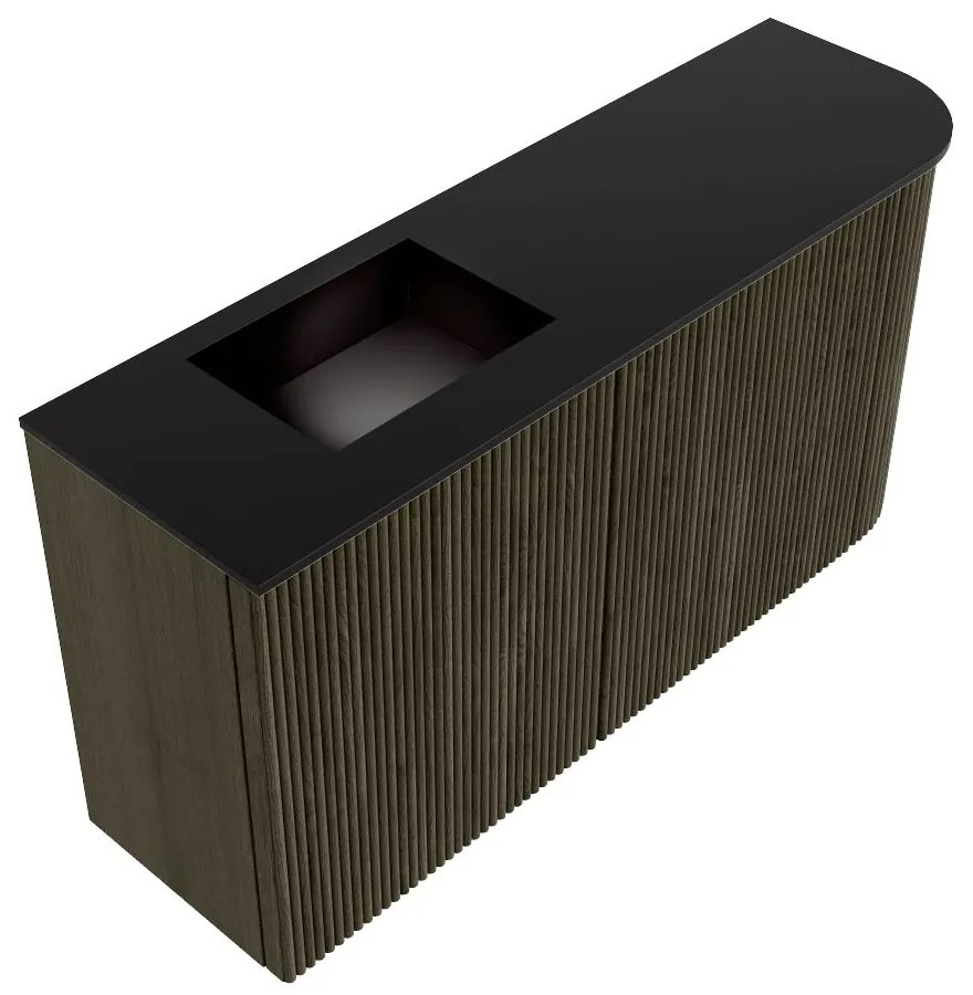 Mondiaz Joya 80cm toiletmeubel ronding rechts shadow met wastafel faye links 1 kraangat urban