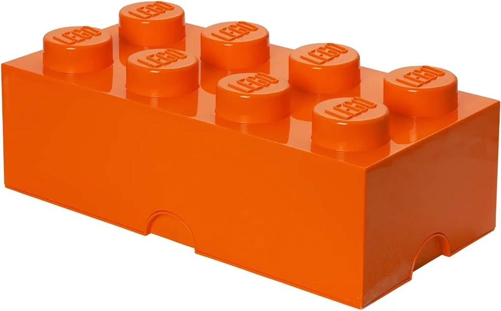 Opbergbox Lego: brick 8 oranje