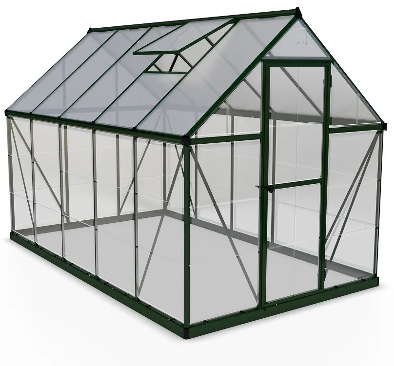 Hybride polycarbonaat kas 1.85 x 3.06 m Palram - Canopia groen